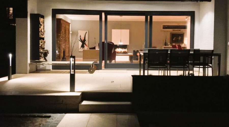 Diercks Garten Nachtfoto Diercks Garten Pinneberg Terrasse Platten verlegen Beleuchtung